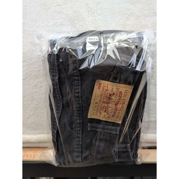 VTG Levis 560 Loose Fit Tapered Leg Black Jeans Mens 36X30 90s Baggy Y2K USA - Picture 6 of 15